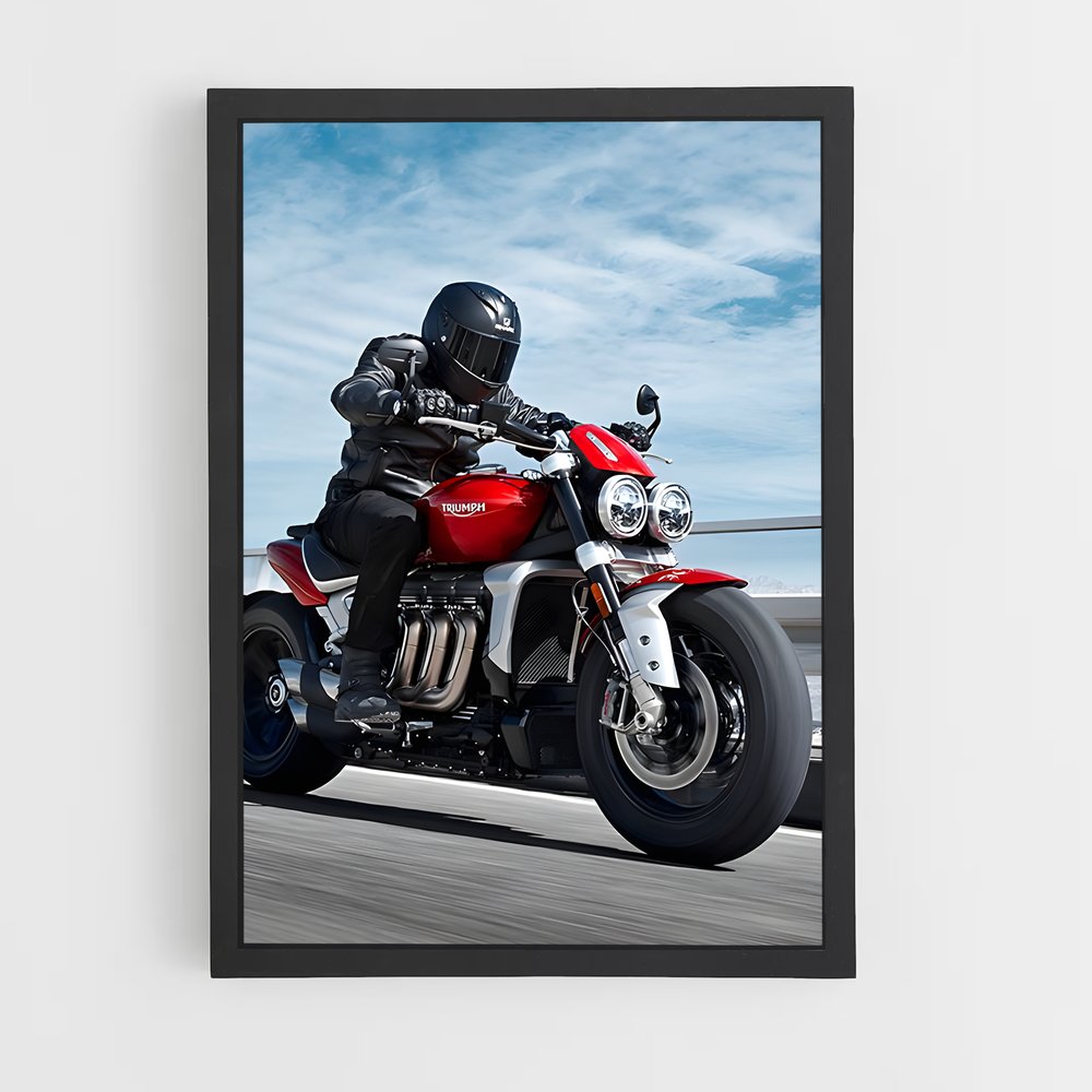 Poster Route en Rouge – affiche Triumph (vue 2)